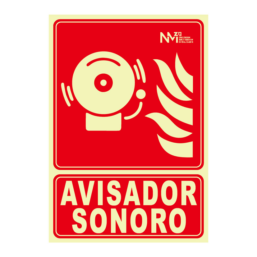 SEÑAL AVISADOR SONORO 210X300MM