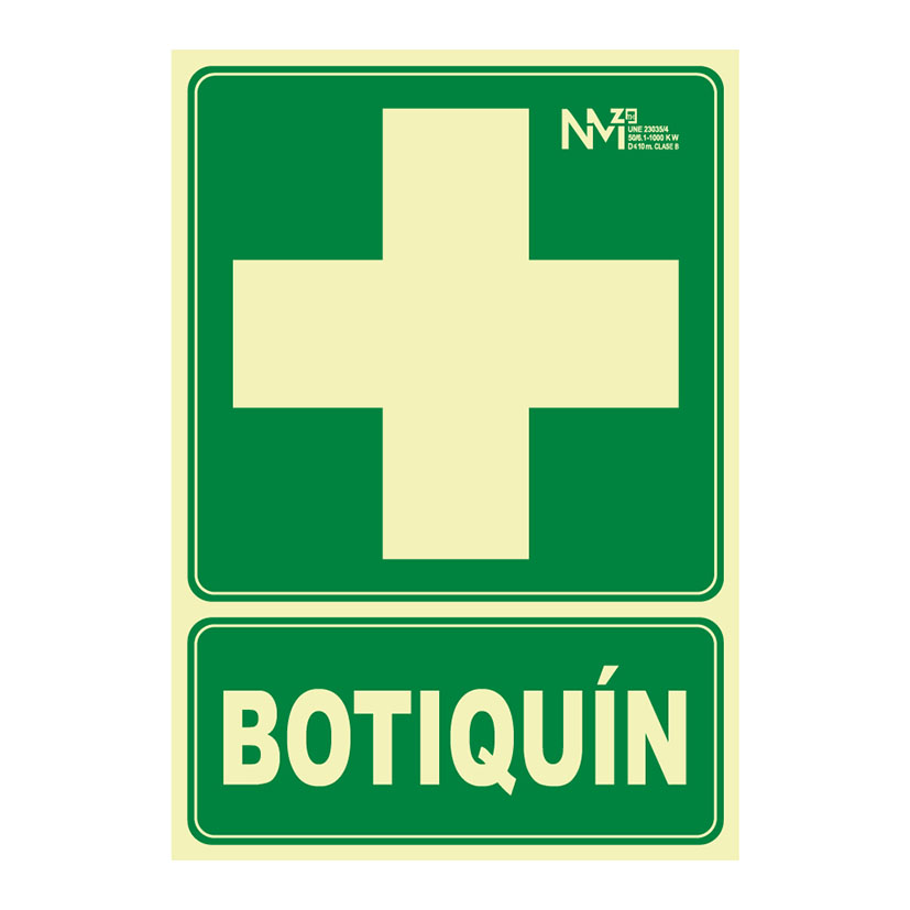 SEÑAL BOTIQUIN PVC 0,7MM