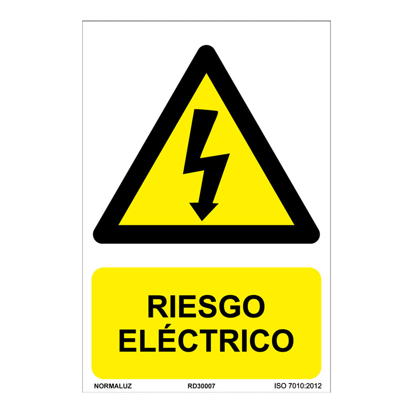 SEÑAL RIESGO ELECTRICO PVC 210X300MM