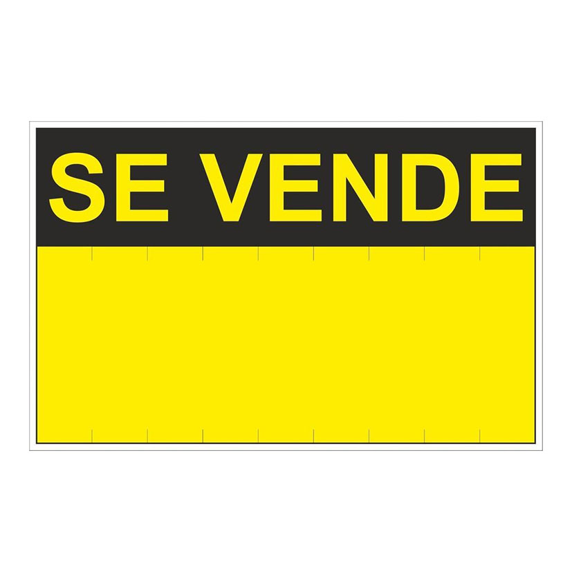 SEÑAL SE VENDE 350X450MM AMARILLO