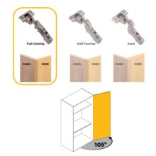 Emuca Lote de 20 bisagras rectas X91N con suplementos para atornillar, Altura 0, Acero, Titanio - Ítem6