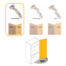 Emuca Lote de 20 bisagras rectas X91N con suplementos de montaje mixto, Diámetro 5x9.5mm, Altura 0, Acero, Niquelado - Ítem5