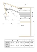 Emuca Juego de compases para puertas elevables Agile Flap, 7.8-13kg, Acero y Plástico, Gris antracita - Ítem1