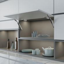 Emuca Compás para puertas elevables Altius One, Rango de fuerza 576-959, Acero, Titanio - Ítem1