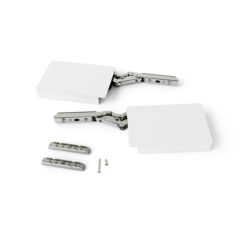 Emuca Compás para puertas elevables Altius Lift, Fuerza 560-1800 (low=L), Acero y plástico, Blanco
