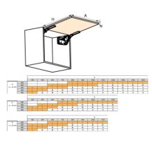 Emuca Compás para puertas elevables Altius Lift, Fuerza 560-1800 (low=L), Acero y plástico, Gris antracita - Ítem3