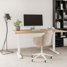 Emuca Table motorisée réglable en hauteur Table réglable en hauteur, Acier, Peint en blanc - Item5