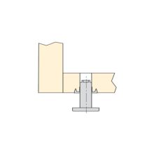 Emuca Lote de 20 pies niveladores para mueble, regulación interior, M10, diámetro 23mm, altura 46mm, Acero y plástico - Ítem3