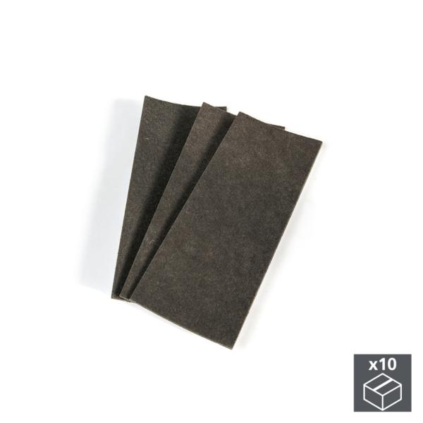 Emuca Fieltro adhesivo para muebles, rectangular, 100x250 mm, 30 ud.