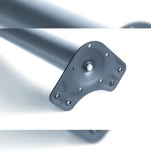 Emuca Pieds pour table D. 60 mm en acier, Ø 60, Chromé, Acier - Item3