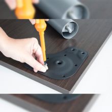 Emuca Pieds pour table D. 60 mm en acier, Ø 60, Chromé, Acier - Item4