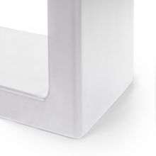 Emuca Jeu de pieds rectangulaires Square pour table, largeur 600mm, Acier, Peint en blanc - Item4