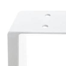 Emuca Jeu de pieds rectangulaires Square pour table, largeur 600mm, Acier, Peint en blanc - Item5