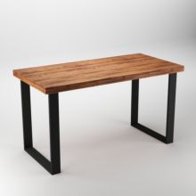 Emuca Jeu de pieds rectangulaires Square pour table, largeur 600mm, Acier, Peint en noir - Item6
