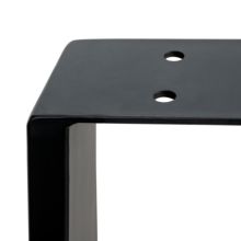 Emuca Jeu de pieds rectangulaires Square pour table, largeur 600mm, Acier, Peint en noir - Item8