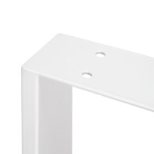 Emuca Jeu de pieds rectangulaires Square pour table, largeur 800mm, Acier, Peint en blanc - Item4