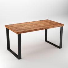 Emuca Jeu de pieds rectangulaires Square pour table, largeur 800mm, Acier, Peint en noir - Item5