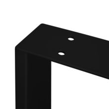 Emuca Jeu de pieds rectangulaires Square pour table, largeur 800mm, Acier, Peint en noir - Item7