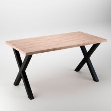 Emuca Jeu de pieds Cross pour table, largeur 695mm, Acier, Peint en noir - Item2