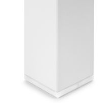 Emuca Lot de 4 pieds de table carrés, 50x50mm, Acier, Peint en blanc - Item1