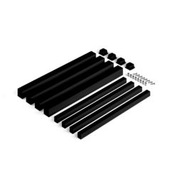 Emuca Patas cuadradas y estructura para mesa, 50x50mm, 750x750mm, Acero, Pintado negro - Ítem