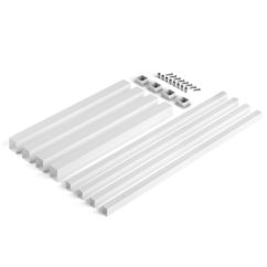 Emuca Patas cuadradas y estructura para mesa, 50x50mm, 1150x750mm, Acero, Pintado blanco