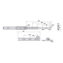 Emuca Lot de 5 jeux de Coulisses pour tiroirs, roulement à billes, hauteur 45mm, profondeur 350mm, sortie totale, zingué - Item4