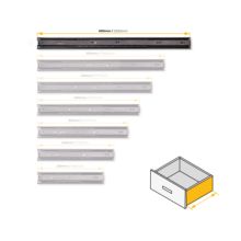 Emuca Lote de 5 juegos de guías para cajones, de bolas, altura 45mm, profundidad 600mm, extracción total, Negro - Ítem1