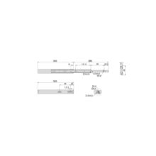 Emuca Lot de 5 jeux de Coulisses pour tiroirs, roulement à billes, hauteur 45mm, profondeur 300mm, sortie totale, fermeture amortie, Noir - Item7