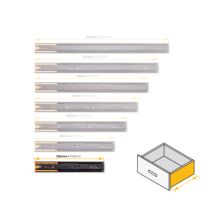 Emuca Lot de 5 jeux de Coulisses pour tiroirs, roulement à billes, hauteur 45mm, profondeur 300mm, sortie totale, fermeture amortie, Noir - Item6