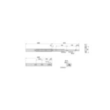 Emuca Lot de 5 jeux de Coulisses pour tiroirs, roulement à billes, hauteur 45mm, profondeur 400mm, sortie totale, fermeture amortie, Noir - Item7