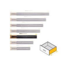Emuca Lot de 5 jeux de Coulisses pour tiroirs, roulement à billes, hauteur 45mm, profondeur 400mm, sortie totale, fermeture amortie, Noir - Item6