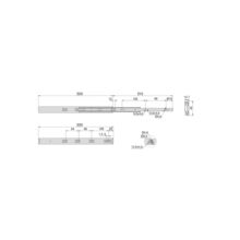 Emuca Lote de 5 juegos de guías para cajones, de bolas, altura 45mm, profundidad 500mm, extracción total, cierre suave, Negro - Ítem7