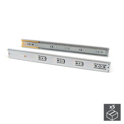 Emuca 3043105 Juego de gu/ías correderas a bolas de extracci/ón total 45mm x 250mm para caj/ón Lote de 5