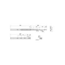 Emuca Lote de 5 juegos de guías para cajones, de bolas, altura 45mm, profundidad 600mm, extracción total, cierre suave, Negro - Ítem10