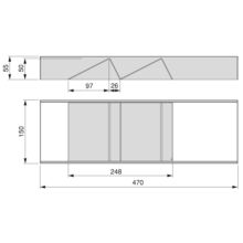 Emuca Organisateur incliné Orderbox pour tiroir, 150x470 mm, Gris anthracite, Acier et Bois - Item7