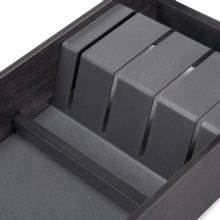 Emuca Porte-couteaux Orderbox pour tiroir, 150x470 mm, Gris anthracite, Acier et Bois - Item2