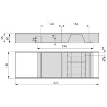Emuca Porte-couteaux Orderbox pour tiroir, 150x470 mm, Gris anthracite, Acier et Bois - Item7