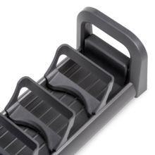 Emuca Porte-assiettes Orderbox pour tiroir, 90x470 mm, Gris anthracite, Aluminium et Plastique - Item4