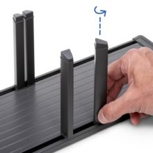 Emuca Portaplatos vertical Orderbox para cajón, 159x468mm, Aluminio y Plástico, Gris antracita - Ítem4