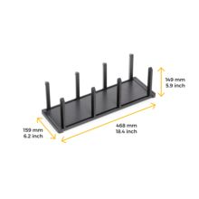 Emuca Portaplatos vertical Orderbox para cajón, 159x468mm, Aluminio y Plástico, Gris antracita - Ítem9