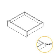 Emuca Cajón exterior Concept 30kg de altura 105mm, profundidad 300mm, Acero, Pintado blanco - Ítem1