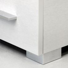 Pie Alumix7 Emuca para mueble, altura 45 mm en gris metalizado - Ítem2