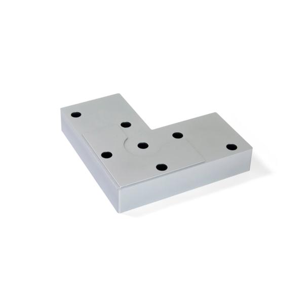Pie para mueble Alumix8 Emuca altura 12 mm en gris metalizado