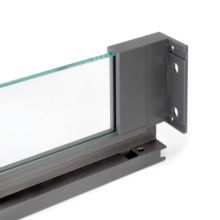 Emuca Cajón exterior Vertex 40kg con lateral de vidrio de altura 93mm, profundidad 450mm, Acero y Aluminio y Cristal, Gris antracita - Ítem8