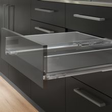 Emuca Kit de cajón para cocina o baño Vertex de altura 93mm con tableros incluidos, módulo 450mm, Pintado blanco - Ítem7