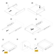 Emuca Kit de cajón para cocina o baño Vertex de altura 93mm con tableros incluidos, módulo 450mm, Gris antracita - Ítem5