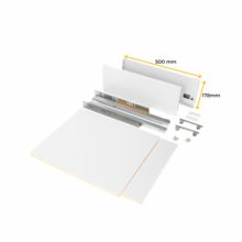 Emuca Kit de tiroirs pour cuisine ou salle de bains de Vertex, hauteur 178mm, avec étagères incluses, module 450mm, Peint en blanc - Item2