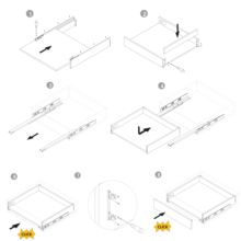 Emuca Kit de tiroirs pour cuisine ou salle de bains de Vertex, hauteur 178mm, avec étagères incluses, module 450mm, Gris antracite - Item2