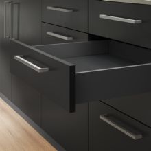Emuca Kit de tiroirs pour cuisine ou salle de bains de Vertex, hauteur 178mm, avec étagères incluses, module 450mm, Gris antracite - Item5